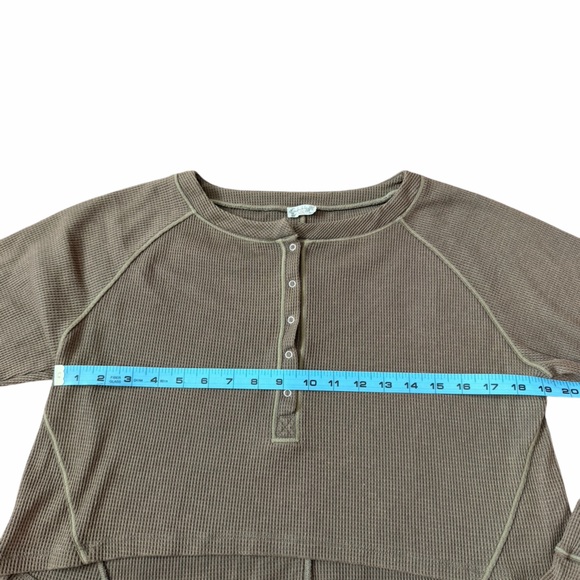 Free People Intimately Early Night Crop Sleep Top Waffle Knit Women’s Sz Small - Picture 8 of 11